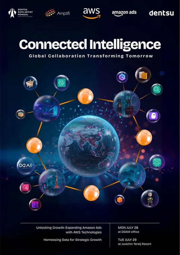 Connected Intelligence, global collaboration transforming tomorrow, event poster